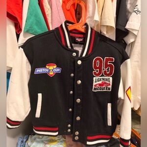 Disney Lightning McQueen Varsity boy bomber  Jacket 3/4 years